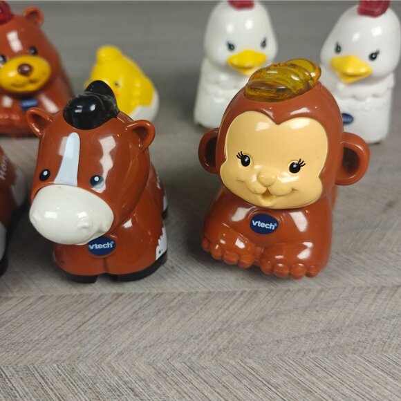 VTech Smart Animals Lot Panda Bear Chicken Horse Monkey Tested Working - Picture 2 of 8